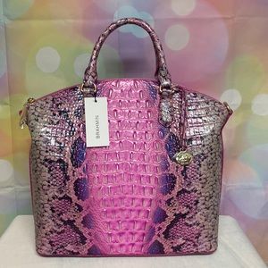 Brand New Brahmin Pink Cobra Duxbury handbag